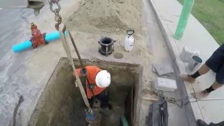 6quot gate valve install [upl. by Ynettirb]