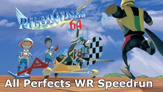 Pilotwings 64  100 All Perfects Speedrun WR  102536 [upl. by Myrvyn]