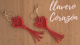 DIY  Macrame keychain  Wristlet Strap Tutorial  llaveros en macrame  마크라메 키링 [upl. by Noira]