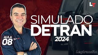 SIMULADO DETRAN QUESTÕES 2024  AULA 08 SimuladoLegTransito2024 Detran2024 [upl. by Rento]