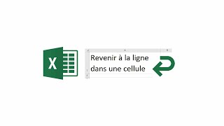 Revenir à la ligne dans Excel [upl. by Anaeda]