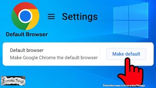 How to make Google Chrome your default browser  Windows 10 [upl. by Atinihs]