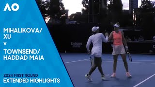 XuMihalikova v Haddad MaiaTownsend Extended Highlights  Australian Open 2024 First Round [upl. by Bach]