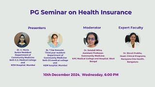 PG Seminar Health Insurance [upl. by Ecitsuj]