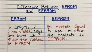 Difference Between EPROM and EEPROM  Types of ROM  Types of Memory [upl. by Spiros577]