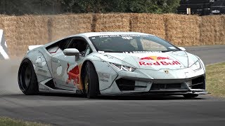 Mad Mikes CRAZY 800HP Lamborghini Huracan Drift Car in Action  Goodwood FOS MUST SEE [upl. by Belinda]