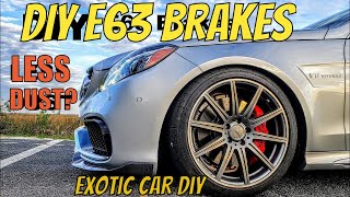 SOO much DUST E63 OEM vs EBC RedStuff pads PLUS HOWto do your front brakes [upl. by Berey]