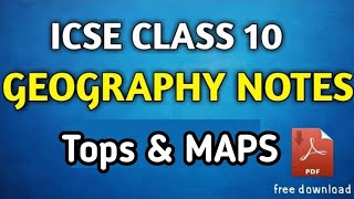 ICSE class 10 Geography Toposheet And Maps Notes [upl. by Labotsirhc59]