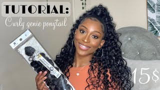 15 EASY HIGH CURLY PONYTAIL  Feat ORGANIQUE hair [upl. by Ahtiekahs174]