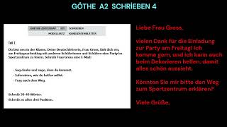 GÖTHE A2 SCHRİEBEN 4 [upl. by Rives]