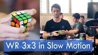 Super Slow Motion Feliks Zemdegs April 2019 World Record Rubik’s Cube Average  Solve 2 [upl. by Notlil562]