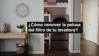 ¿Cómo remover la pelusa del filtro de la lavadora [upl. by Anad]