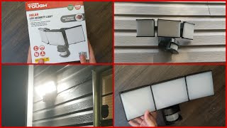 HyperTough Solar LED Security Light Unboxing amp Review [upl. by Yzzo]