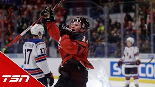 Alexis Lafreniere scores winner as Canada defeats USA in thrilling World Juniors opener [upl. by Dianthe]