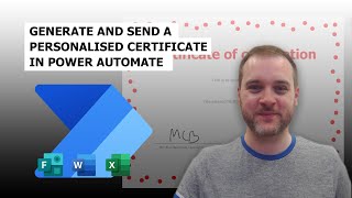 Generate and send a personalised certificate to users who pass your quiz with Power Automate [upl. by Enirbas]