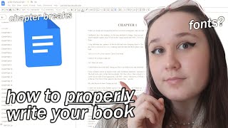 HOW TO SET UP YOUR BOOK MANUSCRIPT💻✨googleword doc tools and tips structure novel chapters tutorial [upl. by Siuoleoj]