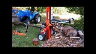 HUSKEE 22 TON LOG SPLITTER REVIEW [upl. by Tletski4]