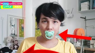 A boy who still in pacifier amp diaper [upl. by Yditsahc]