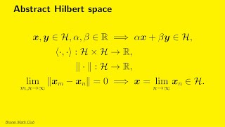 Abstract Hilbert space [upl. by Crofoot]