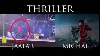 🎥  Jaafar Jackson x Michael Jackson  Thriller side by side [upl. by Earej]