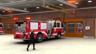 Vehicle exhaust system in a fire station using the Pneumatic Grabber® [upl. by Aivin]