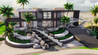 Celebrity Modern Mansion NO CC  Stop Motion Build  Sims 4 [upl. by Lietman101]