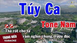 Karaoke Túy Ca Tone Nam Nhạc Sống  Trọng Hiếu [upl. by Derinna50]