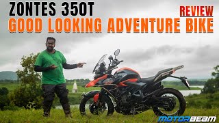 Zontes 350T Adventure Motorcycle Review  Triumph Tiger Lite  350cc Touring Bike  MotorBeam [upl. by Isnam]