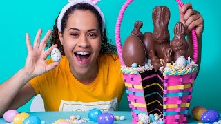 Easter Basket made of CAKE  Chocolate Cake Buttercream Filling Fondant  How To Cake It [upl. by Alit]