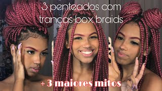 PENTEADOS ELEGANTES COM TRANÇAS BOX BRAIDS [upl. by Alverson]