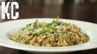 NORICE RISOTTO RECIPE  Farro with Mushrooms and Broccoli Rabe [upl. by Yellat]