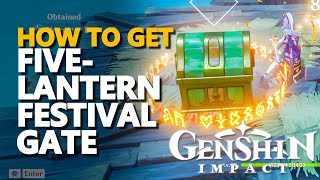 FiveLantern Festival Gate Genshin Impact [upl. by Ytsirhk]