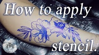 Applying Tattoo Stencil on skin  TUTORIAL Jindrich Uher [upl. by Shell]