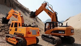 Trucks for children  Excavator videos for children  Diggers for children  Children toys [upl. by Aicilav]