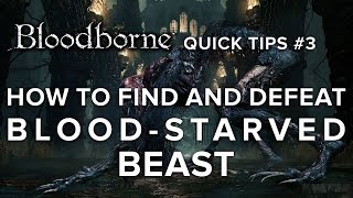 Bloodborne Quick Tips Part 3  How to Find and Defeat BloodStarved Beast [upl. by Eelsew864]