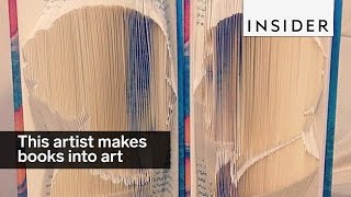 This artist transforms books into art [upl. by Alvie847]