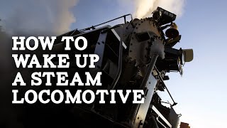 How to Wake Up a Steam Locomotive  Nickel Plate Road no 765 [upl. by Thetos]