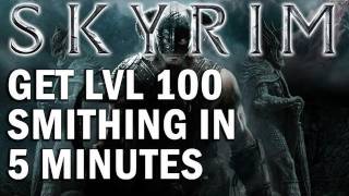 Skyrim Walkthrough Level 100 Smithing [upl. by Enreval725]