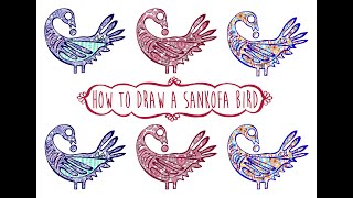 How to draw a Sankofa bird [upl. by Atrim]