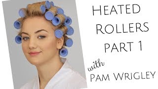 Part 1 Learn how to set the hair in heated rollers amp get a smooth sleek glossy curl with hot rollers [upl. by Chernow]