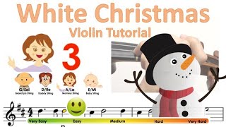 White Christmas sheet music and easy violin tutorial [upl. by Imer812]