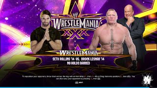 WWE 2K24 FULL MATCH — Seth Rollins Vs Brock Lesnar — No Holds Barred Match [upl. by Halyhs835]