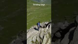 Drone footage over Striding Edge at Helvellyn in the Lake District [upl. by Philips]