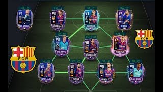 FC BARCELONA SQUAD BUILDER  FULL MASTERS  FIFA MOBILE 20 [upl. by Rollie]