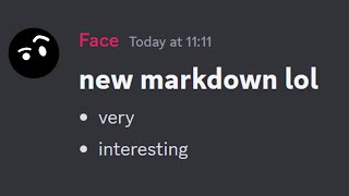 Discords new MARKDOWN [upl. by Giacomo]