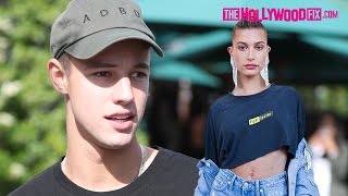 Cameron Dallas Is Asked About Dating Hailey Baldwin amp Speaks On Chris Pratt Tweet At Urth Caffe [upl. by Worl]