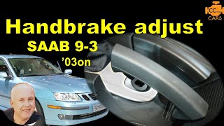 Saab 93 handbrake adjustment  adjust handbrake saab 93 [upl. by Saibot366]