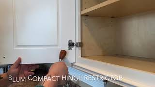 Blum Compact Hinge Restrictor Installation [upl. by Rodmann527]