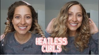 OVERNIGHT HEATLESS CURLS HAIRSTYLE for LONG MEDIUM AND SHORT HAIR [upl. by Norraa]