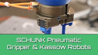 SCHUNK Pneumatic Collaborative Robot Gripper on Kassow Robots KR810 [upl. by Alarick]